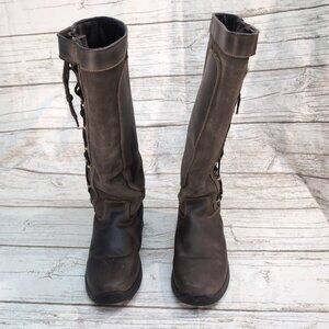 Dublin Riding Boots Brown Leather Tall Lace-Up Equestrian Field – Women’s 7